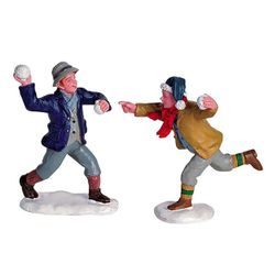 Set of figures 'Snow duel' (2 pieces), 6.1 cm, LEMAX