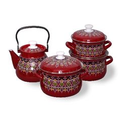 Set of tableware "Color pattern-1" for cooking