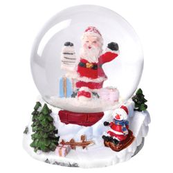 ЗОЛОТАЯ СКАЗКА / Souvenir figurine "Snow Globe WINTER LANDSCAPE", polystone / glass, diameter 65 mm