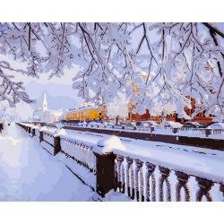 Опт-картина / Tranh theo số 40x50 Bờ kè mùa đông