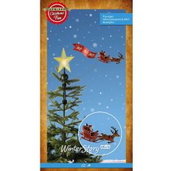 Kaemingk / Glühendes Top für Weihnachtsbaum Frohe Weihnachten 54 cm, mit Bewegung