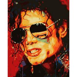 Опт-картина / Painting by numbers 40x50 Michael Jackson