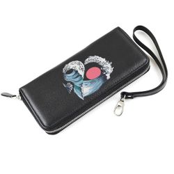 Clutch zipper large "Sun in the Waves" black