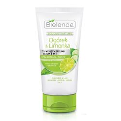 Washing gel + scrub + serum 3 in 1 aroma of CUCUMBER and PINEAPPLE, each product, 150ml