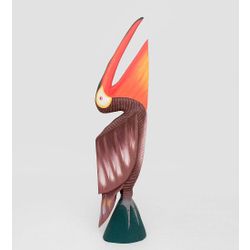 Decor and Gift / Wooden figurine "Pink Pelican" 80 cm