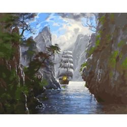 Опт-картина / Pittura con i numeri 40x50 Attraverso le isole
