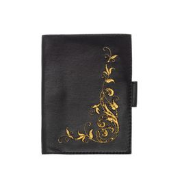 Торжокские золотошвеи / Cover for documents on the car black leather "Charm"