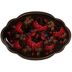Жостово / Articulated Zhostovo tray 32x22 cm
