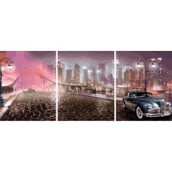 Опт-картина / Triptych por números Night city