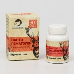 Алтэя / Pantogematogen "Male Power" with red root, 30 capsules of 500 mg