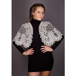Снежинка / Snowflake / Women's lace drape with floral-floral ornament