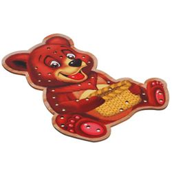 Буратино / Игрушка деревянная шнуровка "Медведь"