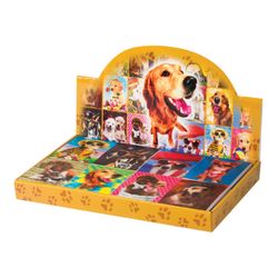BRAUBERG / Non-ruled notebook "Dogs" SMALL FORMAT 40 sheets A7, 64x82 mm, gluing, plastic 3D cover, assorted