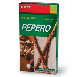 LOTTE / "Pepero Almond" chocolate-glazed cookies with almonds (Korea), in a carton box 36 g