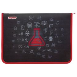 Cặp đựng vở PIFAGOR, A4, 1 ngăn, nhựa, có khóa kéo xung quanh, dòng chữ "Chemistry"