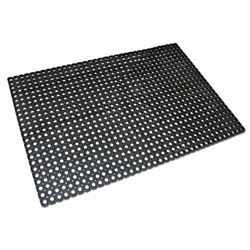 VORTEX / Entrance mat, rubber, large-mesh, antisplash 50x100 cm, thickness 22 mm, black