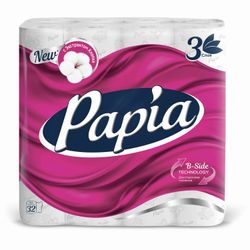 PAPIA / Toilet paper, 3-ply (32x16.8 m), white, 32 pcs.
