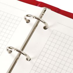 BRAUBERG / Notebook on rings A5 (180x220 mm), 80 sh., PVC cover, cage, red / 4 pcs.
