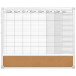 Board-planing FOR a WEEK magnetic marker/cork (60x50 cm), aluminum frame, ECO, "2x3" (Poland)