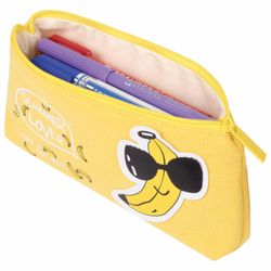 Pencil case-cosmetic bag BRAUBERG, canvas with applique, "Cool Banana", 19х4х8 cm