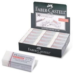 Eraser FABER-CASTELL "Dust Free", 41х18,5h11,5 mm, white, rectangular, PVC