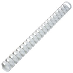 Plastic springs for binding, SET 50 pcs., 25 mm (for stitching 181-200 l.), White, BRAUBERG