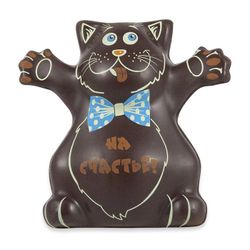 The chocolate cat figurine "happiness"
