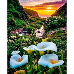 Опт-картина / Painting by numbers 40x50 Sunset in the gorge