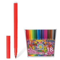 CentROPEN Birds 毡尖笔，18 种颜色，可水洗，透气帽，塑料袋