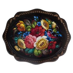 Жостово / Articulated Zhostovo tray 38x30 cm