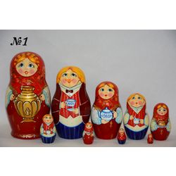 Вятский сувенир / 9-piece matryoshka # 56
