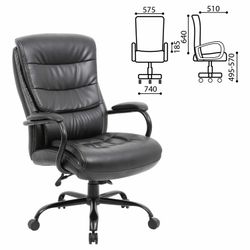 BRABIX PREMIUM "Heavy Duty HD-004" armchair, 200 kg, eco-dog, black