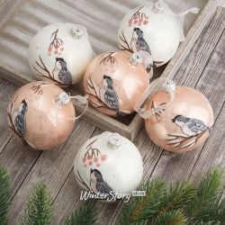 Kaemingk / Bộ bóng kiếng Chim sơn ca tinh tế 8 cm, 6 miếng