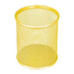 Stand organizer BRAUBERG "Germanium" metal circular base, 100х89 mm, yellow