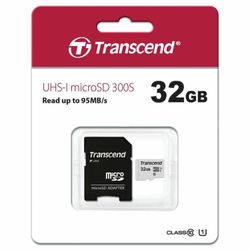 TRANSCEND / microSDHC memory card 32 GB UHS-I U3, 95 Mb / s (class 10), adapter
