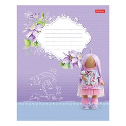HATBER / Quaderno 12 fogli, gabbia, paillettes, "Bambole" / 20 pz.