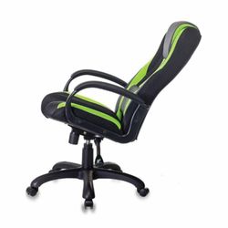 Computer chair VIKING-9 / BL + SD, pillow, eco-leather / fabric, black / green