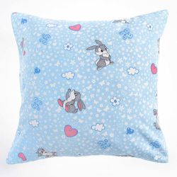 Экономь и Я / Pillowcase "Bunnies" color blue, 50 * 70 ± 3 cm, coarse calico 100 g / m2