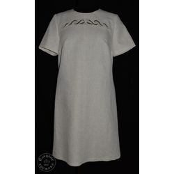 Елецкие кружева / Yelets lace / Women's linen dress with embroidery