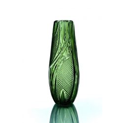 Гусевской Хрустальный завод / Kristallvase für Blumen "Drop" groß oliv