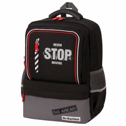 Backpack BRAUBERG STAR, "Stop", black, 40x29x13 cm, 229979