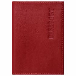 Passport cover genuine leather GALANT, PASSPORT, red, BRAUBERG