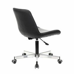 BRABIX / Armchair "Deco MG-316", without armrests, silver five-beam, eco-leather, black, 532080.