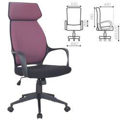 BRABIX PREMIUM "Galaxy EX-519" office chair, fabric, black/terracotta