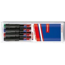 EDDING / Edding / Permanent Marker Set, für Projektionsfolien, abgeschrägte Spitze, 1-3 mm, 4 Farben 4 Farben