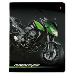 Альт / Notebook A5 48 l. bracket, cage, glossy varnish, "Sports motorcycles" / 10 pcs.