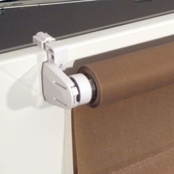 BRABIX 120x175 cm roll curtain, texture - lynn, protection 55-85%, 200 g/m2, dark beige