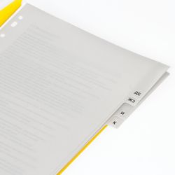 Divisória de plástico BRAUBERG, A4, 20 folhas, alfabética A-Z, índice, cinza, RÚSSIA