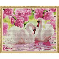 Опт-картина / Mosaico diamante 40x50, strass rotondi Idillio rosa
