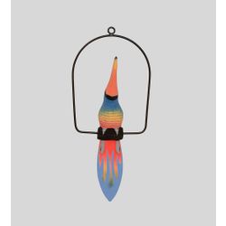 Decor and Gift / Wooden figurine "Toucan on a perch"